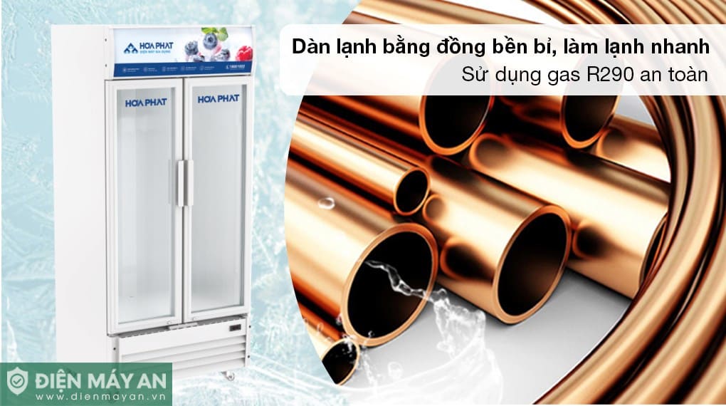 Tủ mát trưng bày Hòa Phát 526 lít HSR D6526